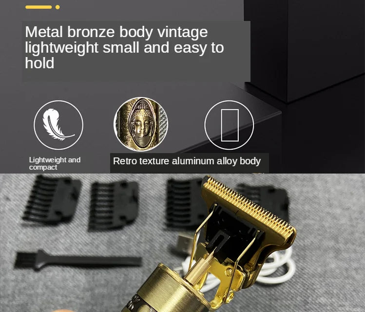 T9 Hair Clipper Repair Beard Shaving Body Hair Trimmer Clippers Electric Machine Men Haircut Machine 0mm Barber Shaver - Smarsty
