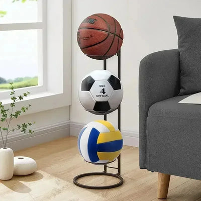 2/3/4/5Layers Basketball Storage Rack Indoor Children Balls Placed Rack Football Volleyball Basketball Holder Balls Metal Stand by Smarsty