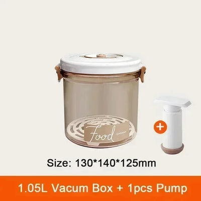 Food Vacuum Storage Box Sealed Kitchen Fresh-Keeping Box Large Capacity Food Transparent Storage Container with Vacuum Pump by Smarsty