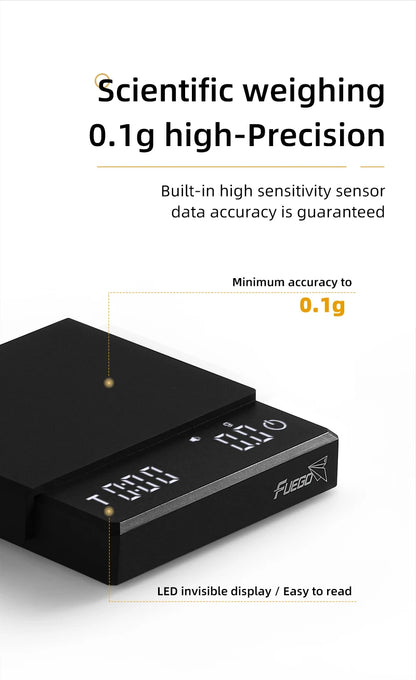 Fuego Digital Coffee Scale with Timer Precision - Smarsty