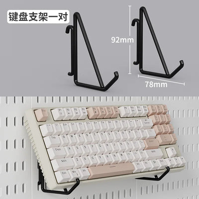 No Punching Pegboard Wall Organizer Panel Shelves For Gamer Room,bathroom,kitchen Storage Rack Organizer Pegboard Accessories by Smarsty