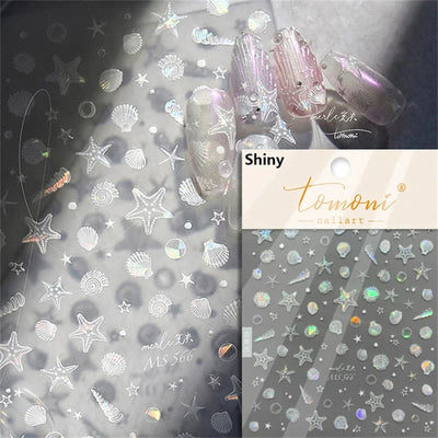Summer Beach Nail Art Stickers with Ocean Designs - Smarsty