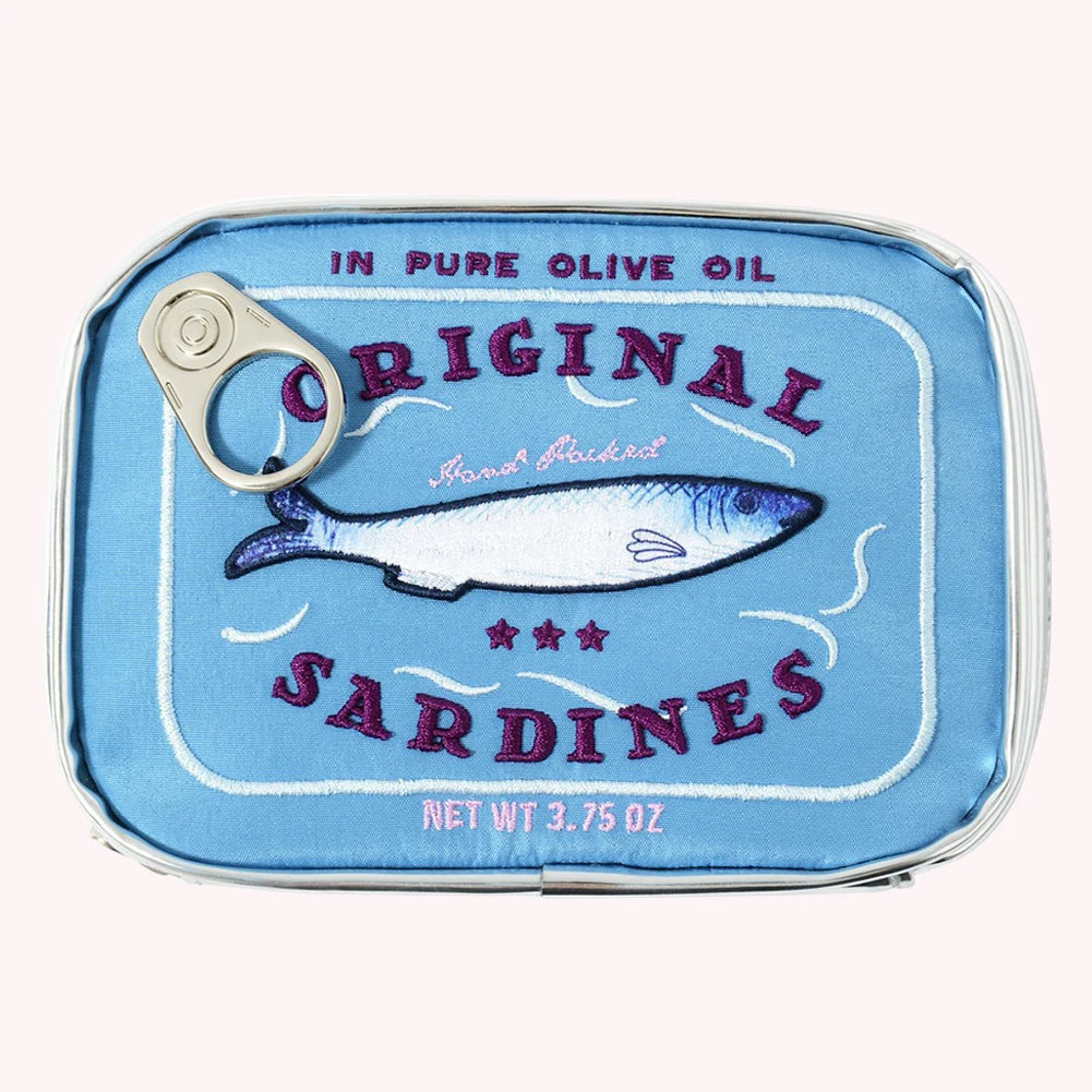 Canned Sardines Style Storage Bag Cute Bath Travel Bag Creative Portable Fashion Zipper Multi-function Soft for Weekend Vacation - Smarsty