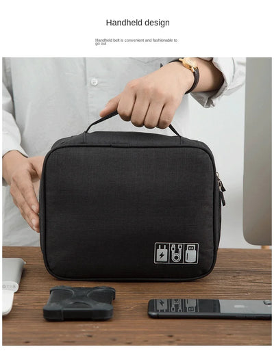 Travel Electronics Storage Bag With High Capacity Cables - Smarsty