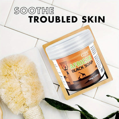 GZE African Black Soap 3-in-1 Cleanser for Deep Cleaning and Moisturizing - Smarsty