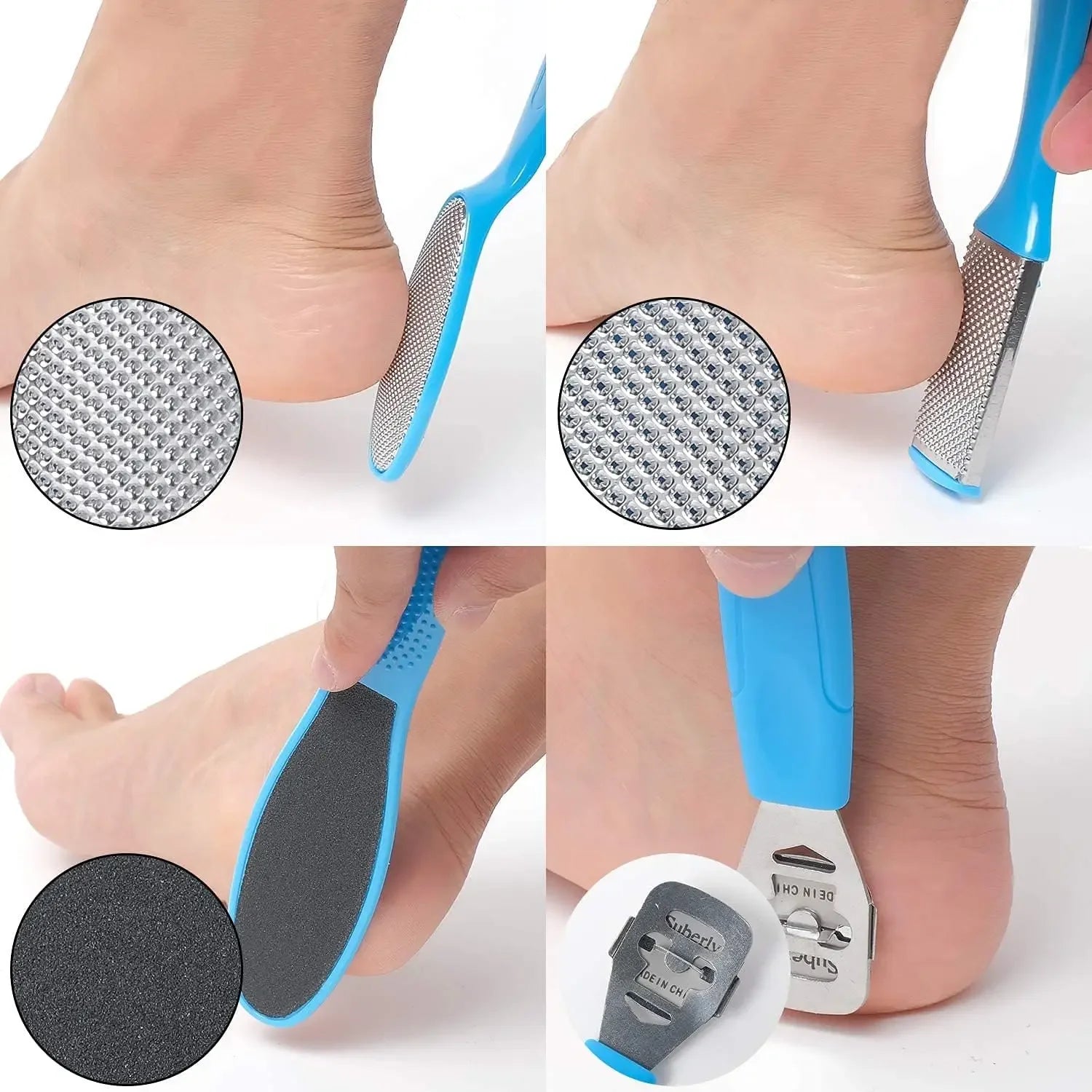 8 Piece Foot Exfoliating Rasp Set for Smooth Heels - Smarsty