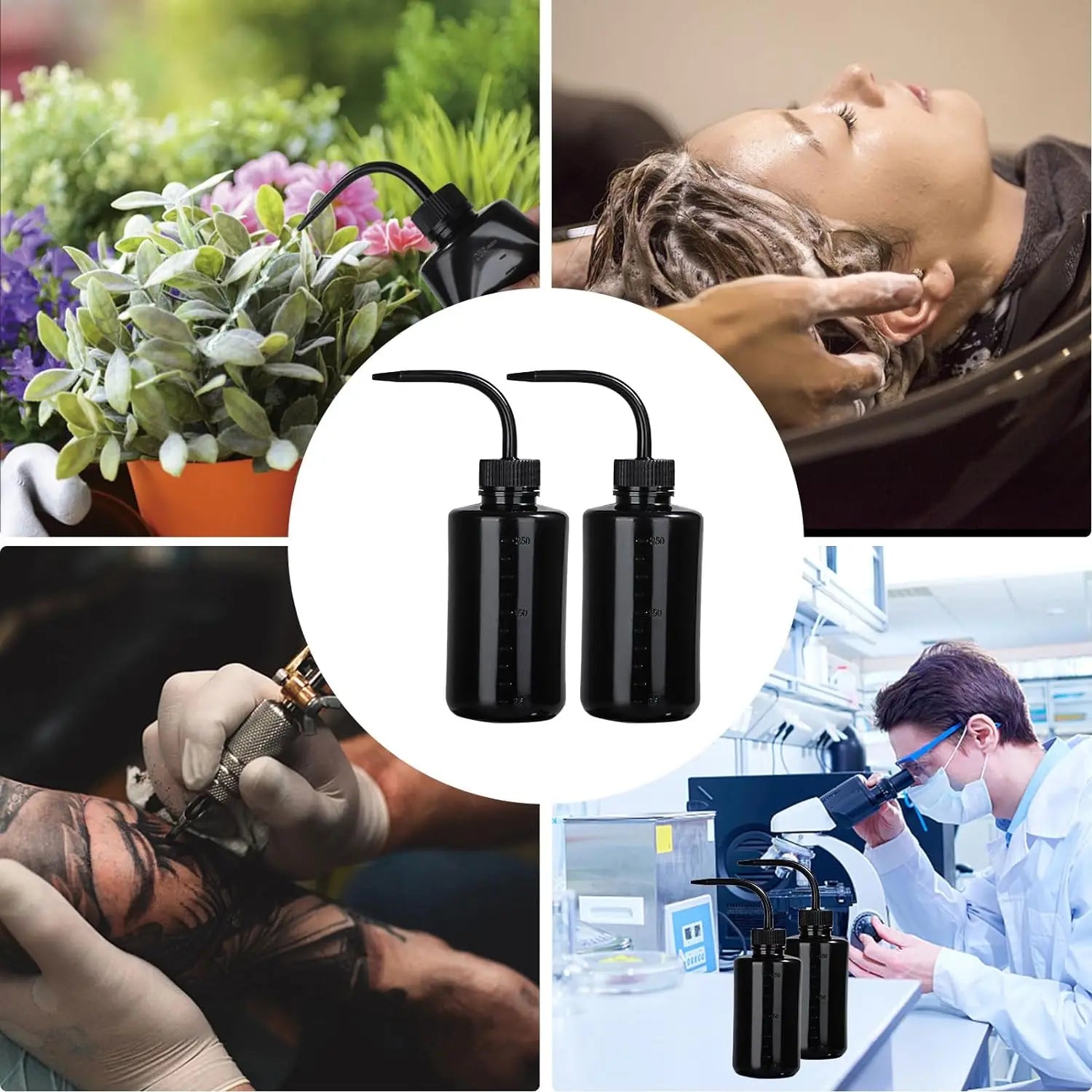 1PCS Tattoo Washing Bottle Clean Squeeze Bottle Eyelash Extension Cleaning Laboratory Measuring Bottles Plastic Makeup Tool - Smarsty
