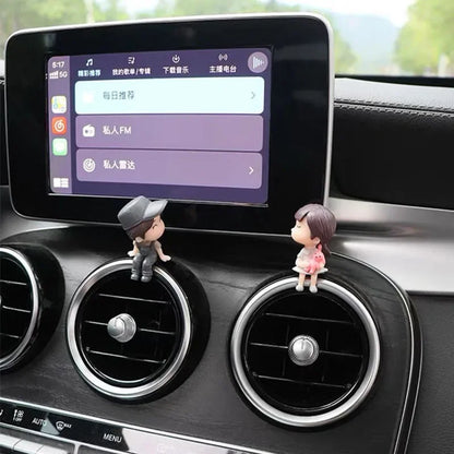 Cute Couple Car Ornament Balloon Figurine For Dashboard - Smarsty