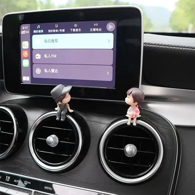 Cute Couple Car Ornament Balloon Figurine For Dashboard - Smarsty