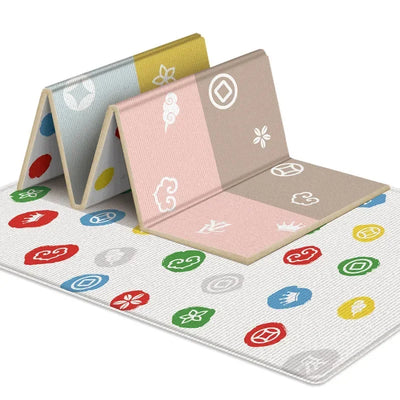 Foldable Baby Play Mat Children's Double-sided Pattern Protection Non-slip Activity Carpet Children's Educational Activity Mat by Smarsty
