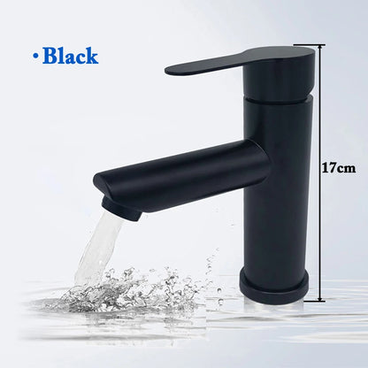 Black Square Bathroom Faucet Hot and Cold Mixer - Smarsty