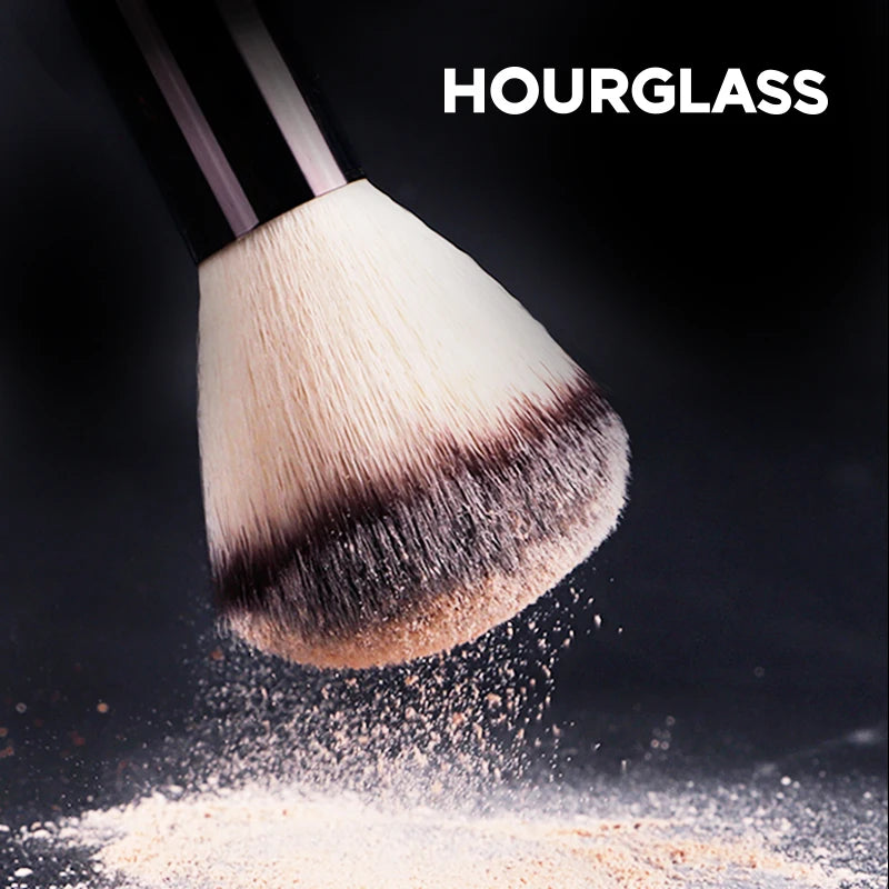 Hourglass Round Head Powder Brush for Soft Makeup Application - Smarsty