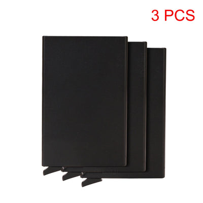 Rfid Credit Card Holder Metal Thin Slim Smart Wallet Men Women Wallets Pop Up Minimalist Small Black Purse Mini Walets for Men - Smarsty