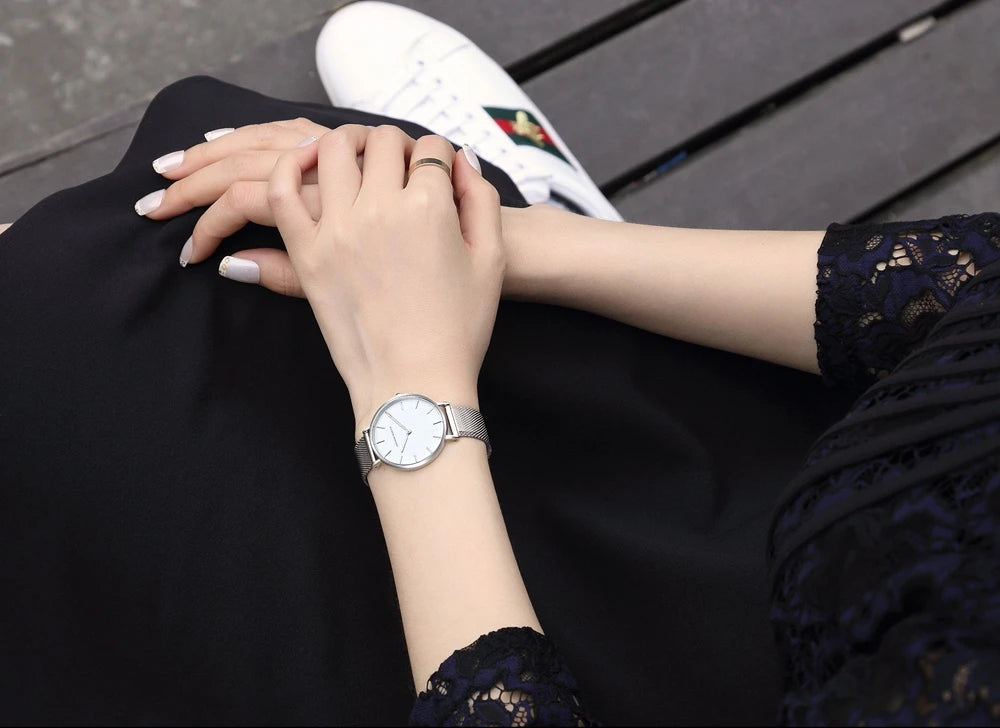 Rose Gold Women's Bracelet Watch with Japan Quartz Movement - Smarsty