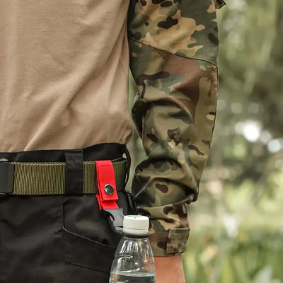 1-Pack Webbing Buckle Hook Water Bottle Clip - Durable Nylon With Safety Buckle, Multi-Color Optional, Suitable For Camping, by Smarsty