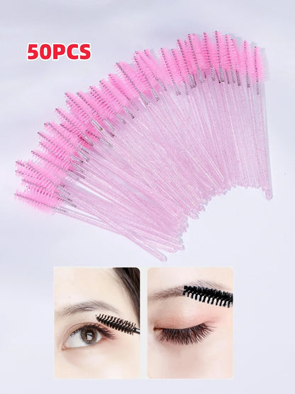 Disposable Eyelash Brushes for Makeup Application 50 or 100 Pack - Smarsty