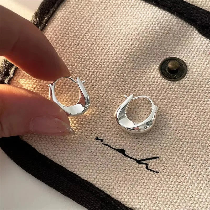 925 Sterling Silver Hoop Earrings For Women Versatile - Smarsty