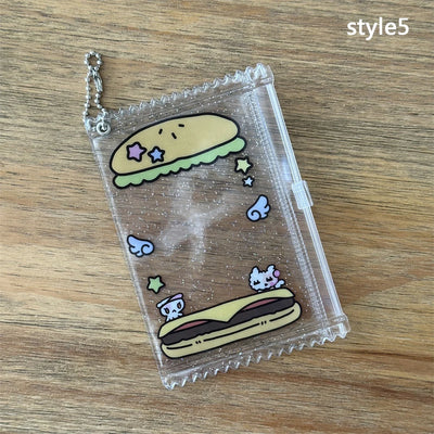 INS Transparent Candy Bag Badge Holder Korean Photocard Holder Display Bag Pendant Idol Photo Card Protective Cover Card Holder - Smarsty