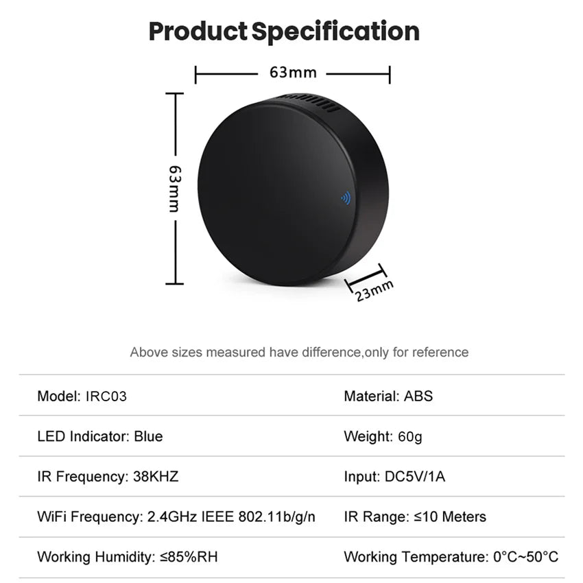 Smart WiFi IR Remote Controller for Home Automation - Smarsty