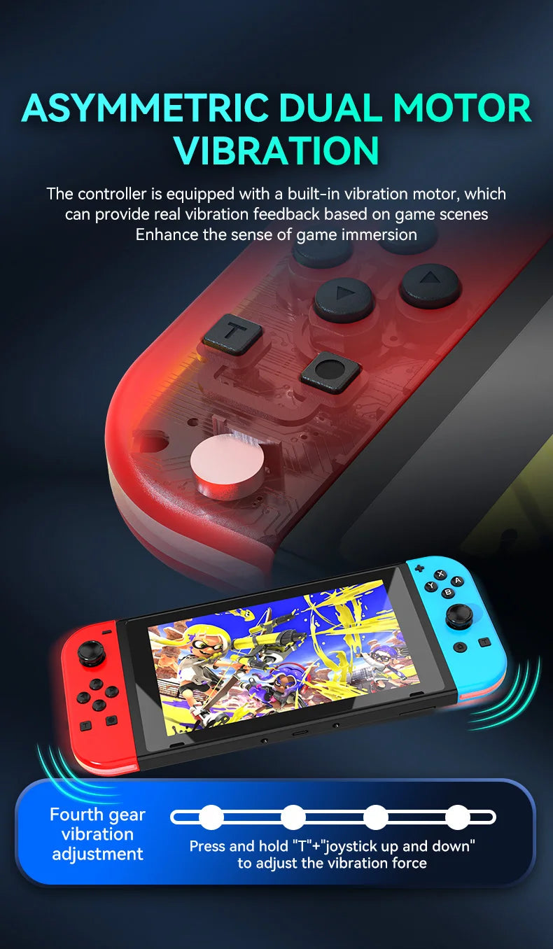 BT 5.2 RGB LED Joy Controller for Nintendo Switch - Smarsty