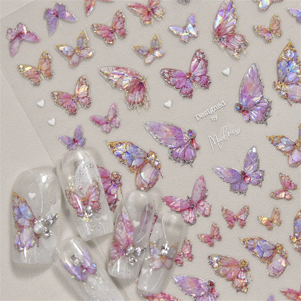 Kawaii Butterfly Nail Stickers for Stunning Manicure Decor - Smarsty