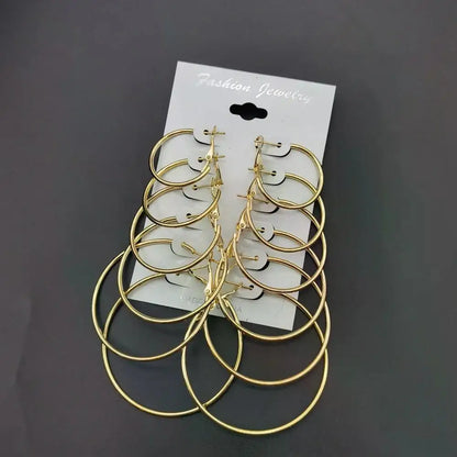 Big Circle Hoop Earrings Set for Women - Smarsty