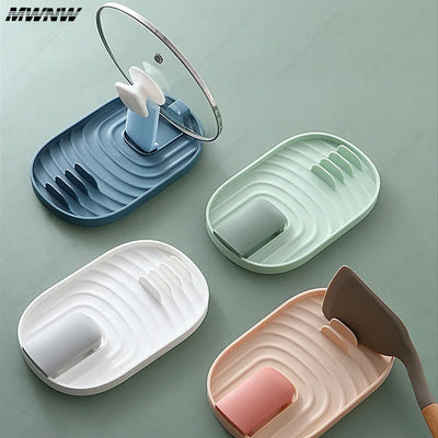 1pcs Polychrome Foldable Nordic Style Pot Holder Lid Shovel Storage Rack Practical Multifunctional Utensils for Kitchen Supplies by Smarsty