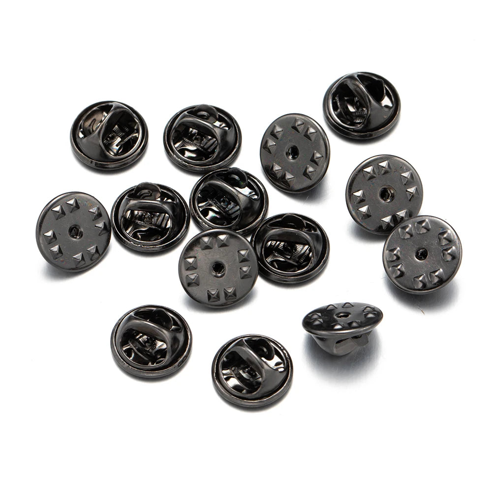 100Pc Metal Locking Pin Backs Secure Brooch Bases Pack - Smarsty