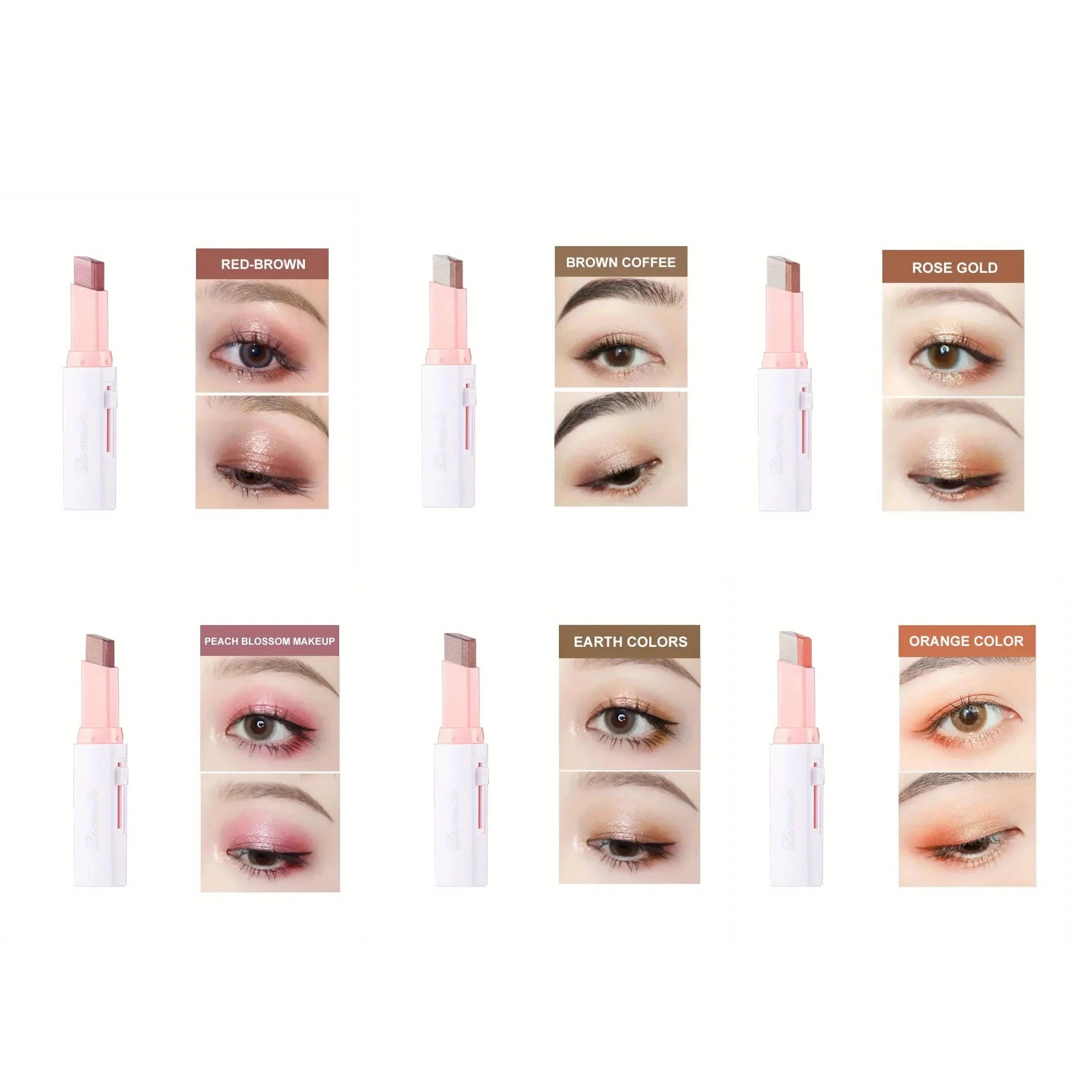 Two Color Gradient Eye Shadow Stick for Natural Looks - Smarsty