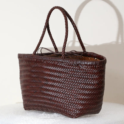 Genuine Leather Tote Bag For Women With Crossbody Strap - Smarsty