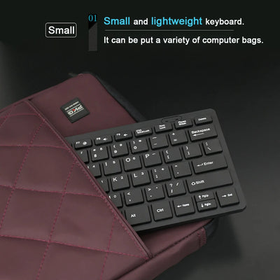 Ultra Thin USB 2.0 Wired Keyboard Mini 78 Keys Multimedia - Smarsty