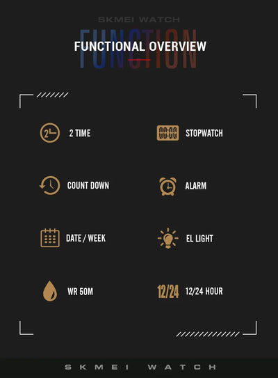 SKMEI Military Countdown Chrono Watch for Men - Smarsty