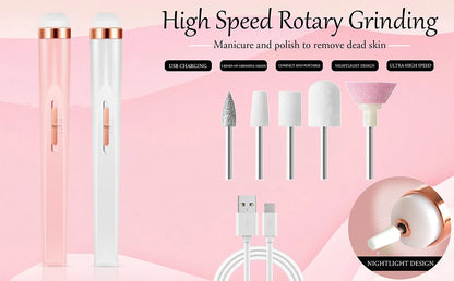 Portable Electric Nail File with 4 Speed Options - Smarsty