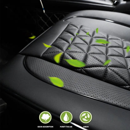 PU Leather Front Car Seat Cover Memory Foam Cushion - Smarsty