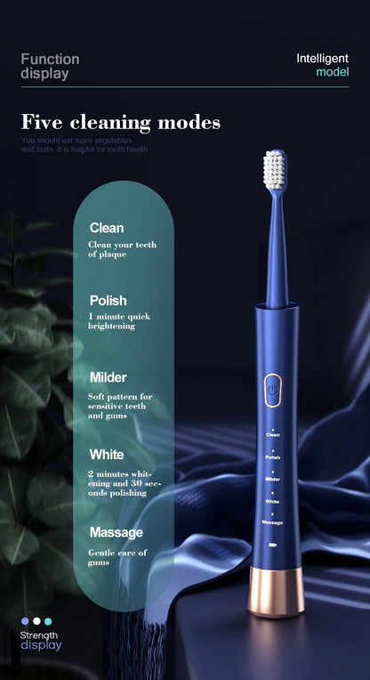 Sonic Electric Toothbrush with Type-C Charging and 5 Gear Modes - Smarsty