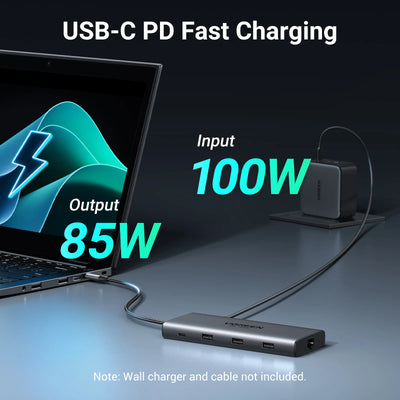 USB C Docking Station HDMI Hub 8K 4K Including RJ45 - Smarsty