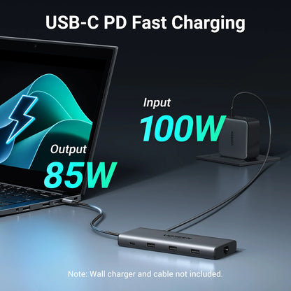USB C Docking Station HDMI Hub 8K 4K Including RJ45