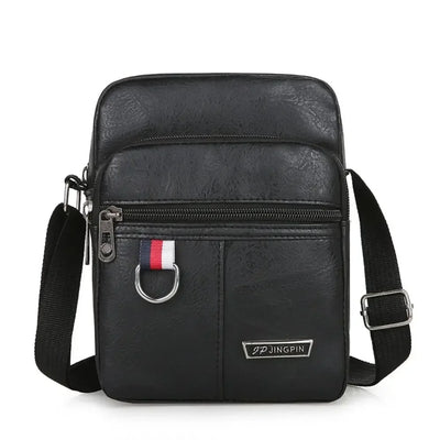 Mens PU Leather Shoulder Bag Large Capacity Crossbody - Smarsty