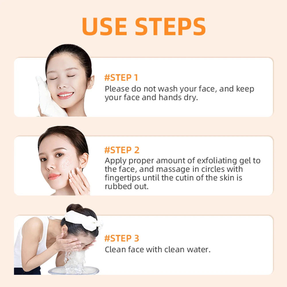 Orange Exfoliating Gel Dead Spot Remover Brighten Peeling 50g Gentle Repair Scrub Whiten Hydrating Moisturizer Korean Skin Care - Smarsty