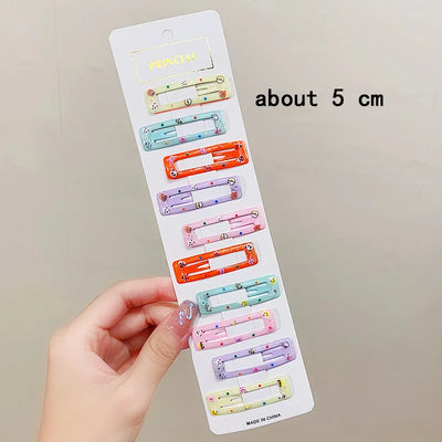 Cute Colorful Star Hair Clips Set for Girls - Smarsty