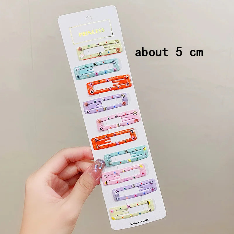 Cute Colorful Star Hair Clips Set for Girls - Smarsty