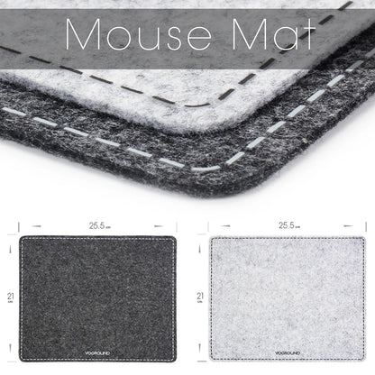 Wool Felt Laptop Sleeve 11 To 15.6 Inch With Mousepad