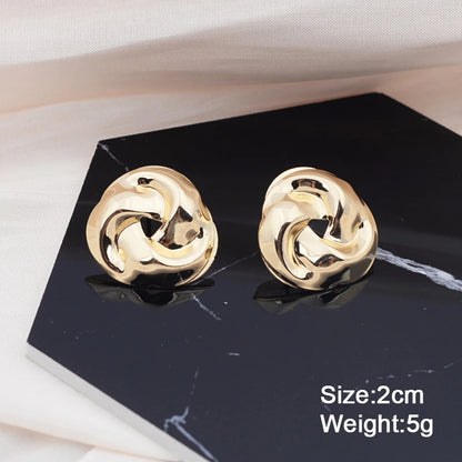 Gold Metal Drop Earrings with Irregular Heart Design for Women - Smarsty