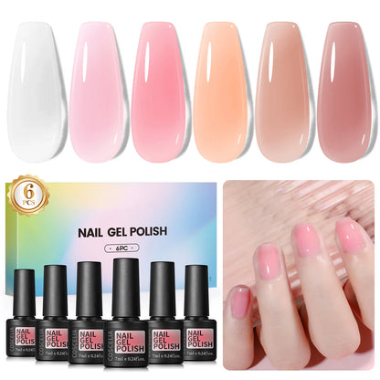 Coscelia Jelly Nail Gel Polish Set for Stunning Nail Art - Smarsty