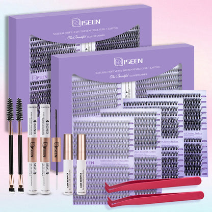 ISEEN DIY Eyelash Extension Kit with Bond and Tweezers - Smarsty