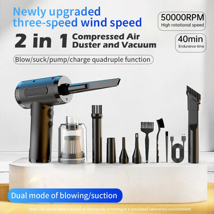 Rechargeable Portable Air Duster 50000RPM for Keyboard