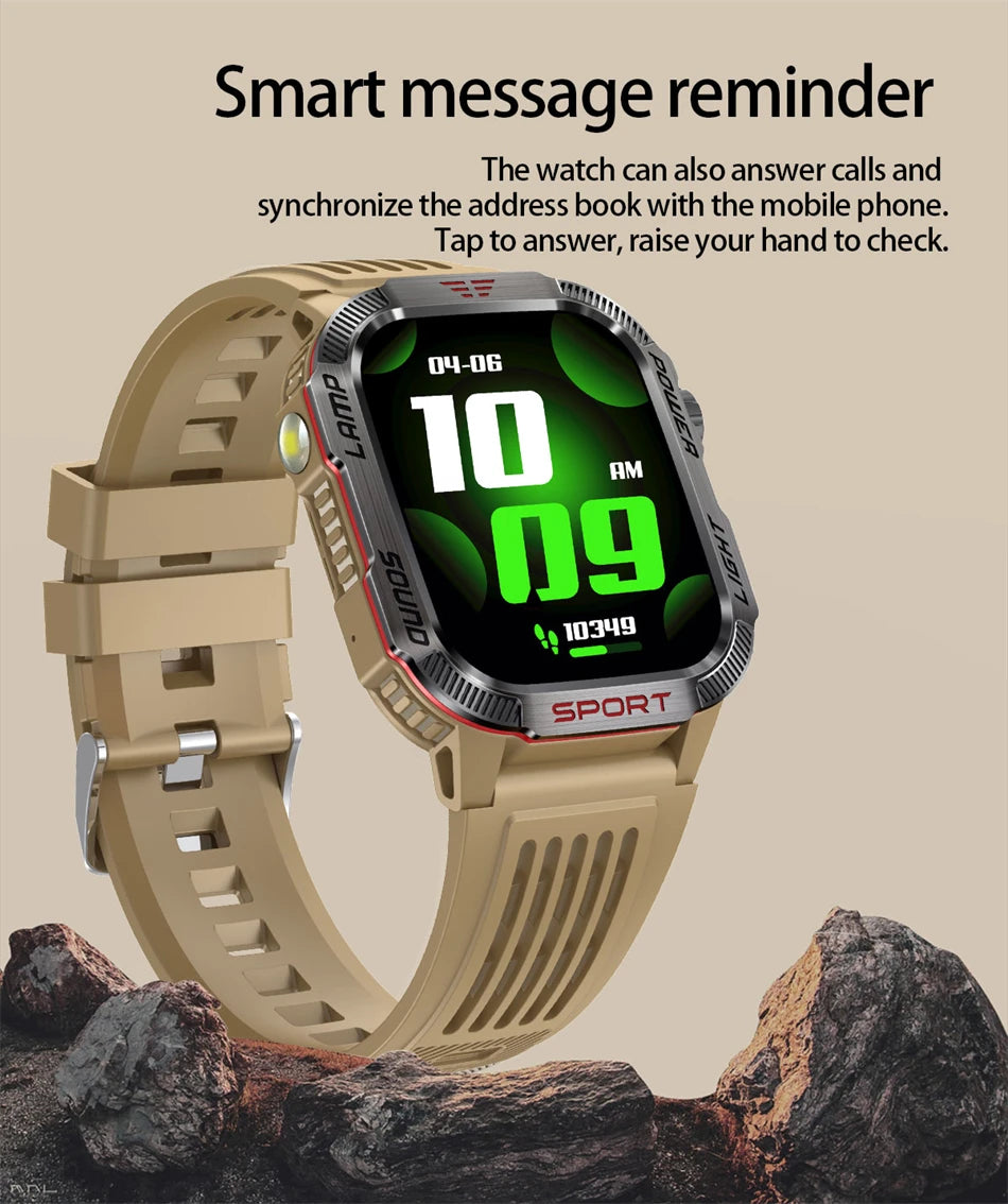 Waterproof Military GPS Smart Watch With Bluetooth Call - Smarsty