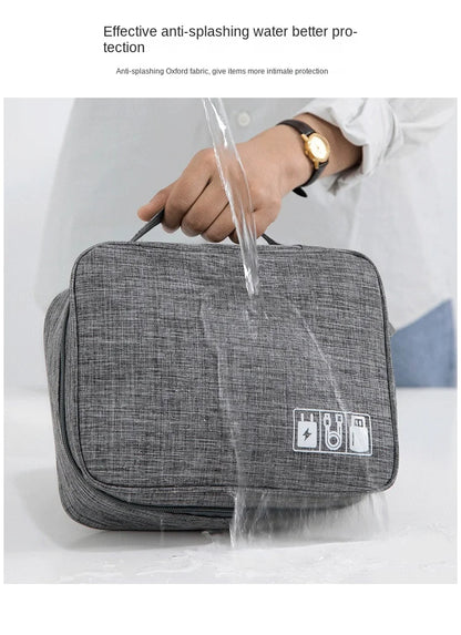 Travel Electronics Storage Bag With High Capacity Cables - Smarsty