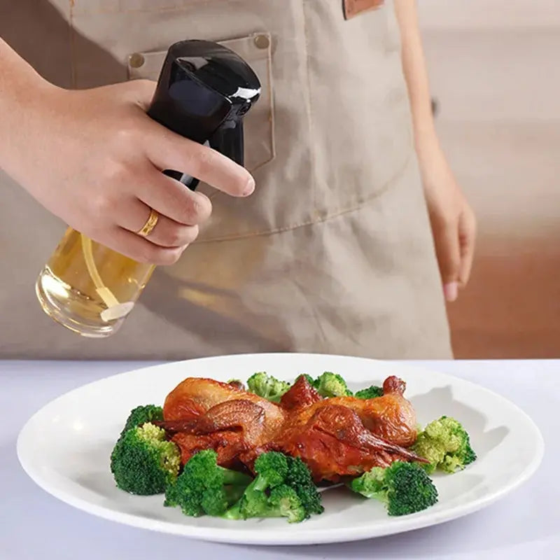 1pc 200ml/300ml Oil Spray Bottle Kitchen Cooking Olive Oil Dispenser Camping BBQ Baking Vinegar Soy Sauce Sprayer Containers by Smarsty