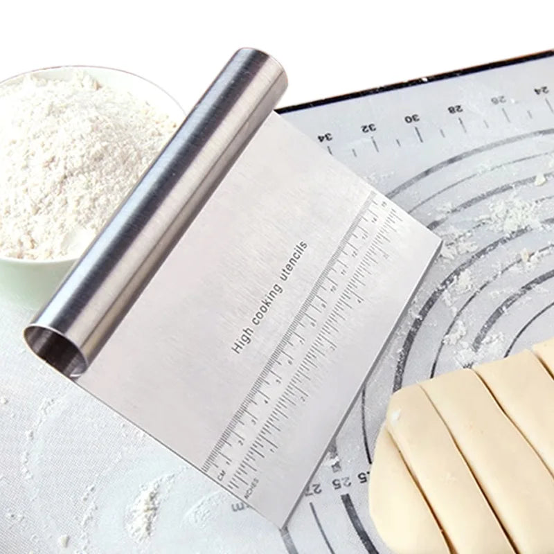 Stainless Steel Dough Scraper with Measuring Scale - Smarsty